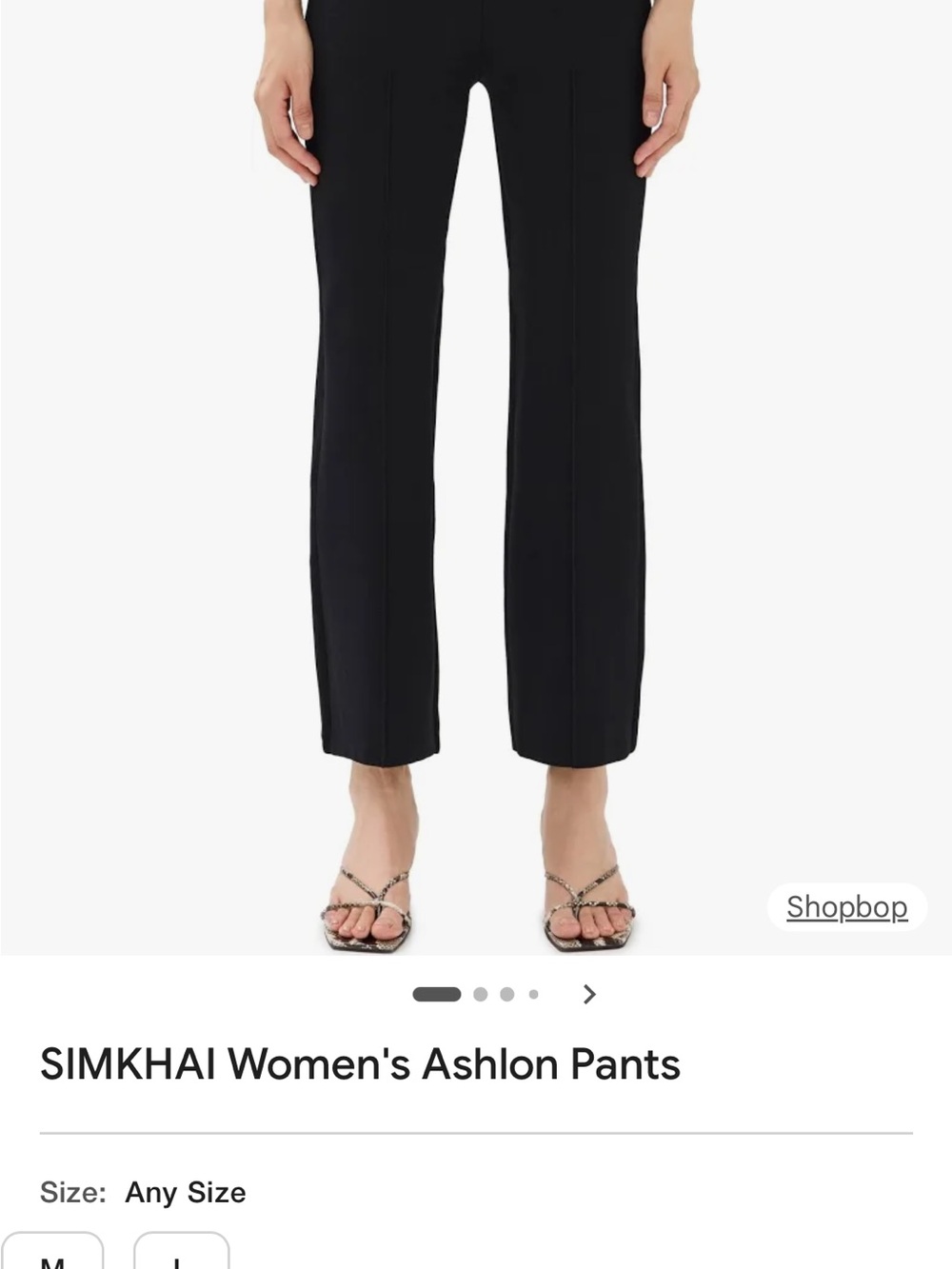 Jonathan Simkhai Black Straight-Leg Ashlon Pants